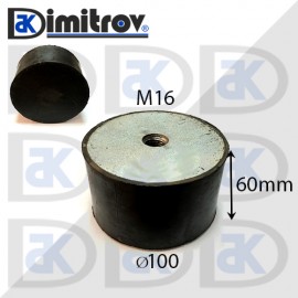 Антивибрационен тампон М16 х Ø 100 х 60 mm